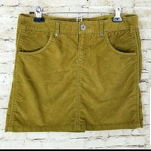 Athleta Kaleidoscope Gold Corduroy Skirt